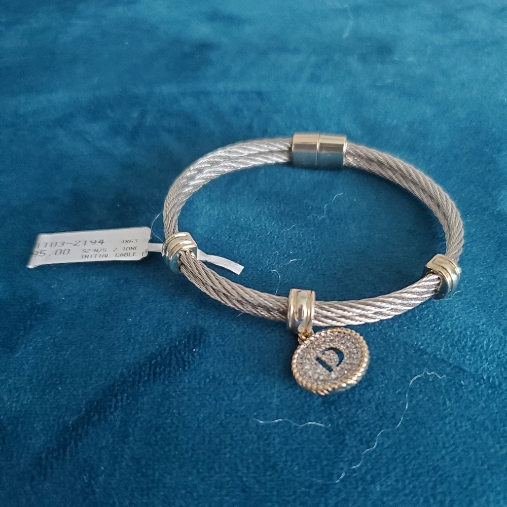 Initial "D" Cable Stylish design Bracelet